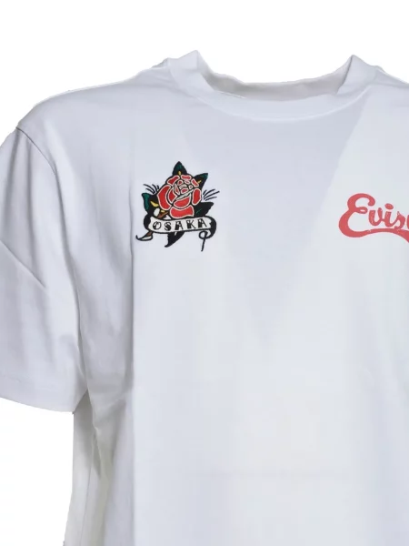 Tricou Evisu cu imagine alb
