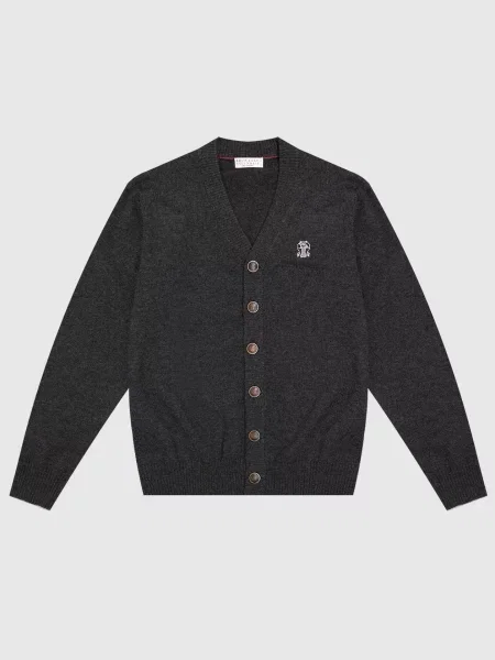 Детский кардиган Brunello Cucinelli серый