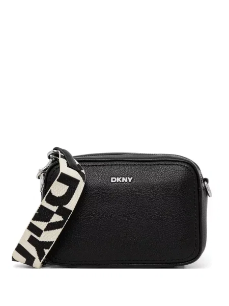 Geanta crossbody Dkny cu autograf negru