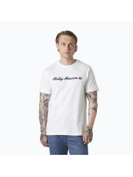 Мъжка тениска Helly Hansen Core Graphic T white бяло