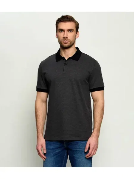 Tricou polo Boss Black negru