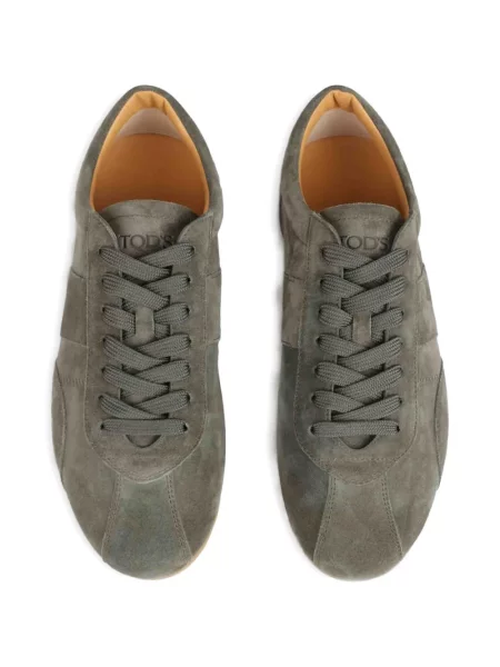 Sneakerși Tod's cu șireturi din dantelă verde