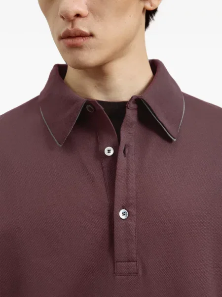 Lung tricou polo Croquis violet