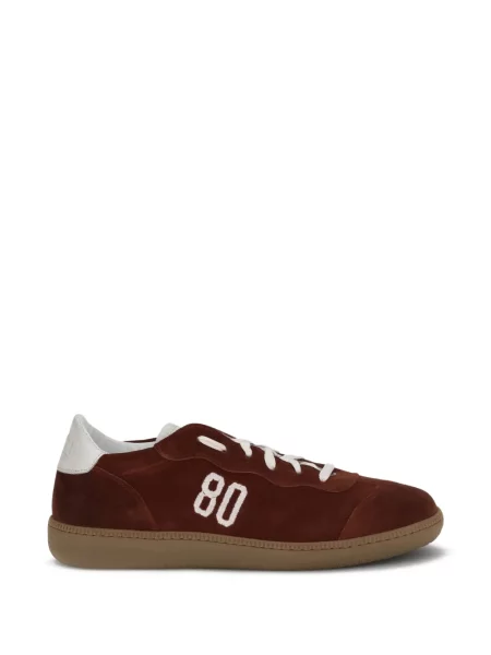 Sneakerși Be980 din piele de căprioară cu autograf roșu