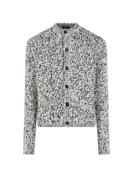 Cardigan Prada tricotate chunky alb
