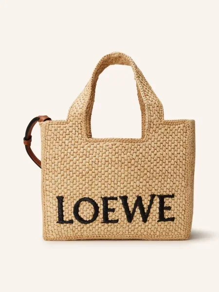 Loewe Torba Shopper Font Tote Small beige beżowa