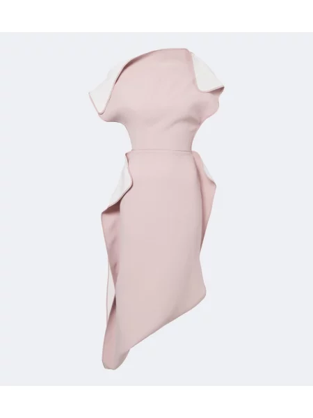 Rochie midi Maticevski asimetrică drapată roz