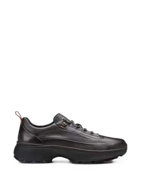 Sneakerși Santoni cu șireturi din dantelă gri