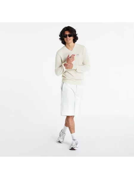 Svetr Comme Des Garçons Play se srdcovým vzorem bílý