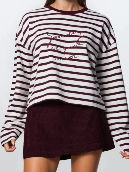 Смугаста блузка різнобарвний