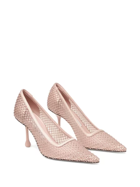Pantofi cu toc Jimmy Choo plasă roz