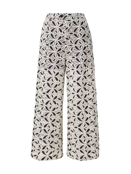 FRNCH PARIS Pantaloni bej deschis negru