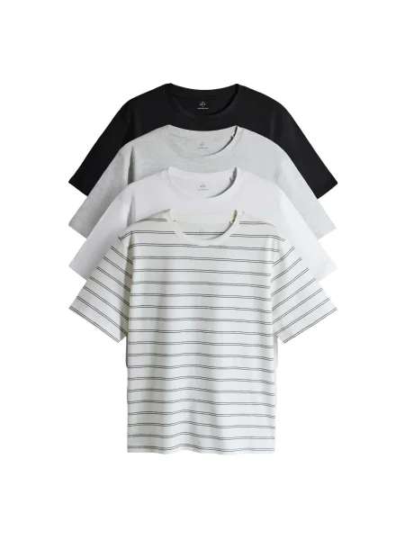 The Set Majica siva melange / crna prljavo bijela