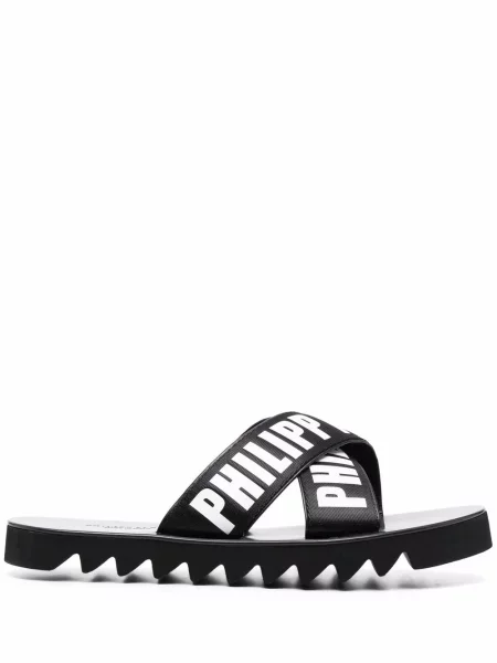 Papuci Philipp Plein din piele negru