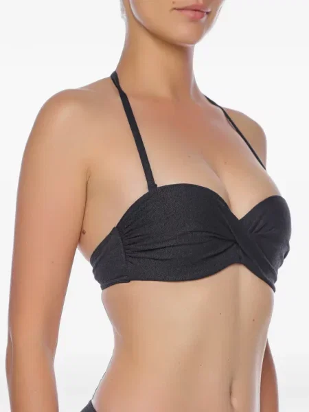 Top Banana Moon cu gât halter negru