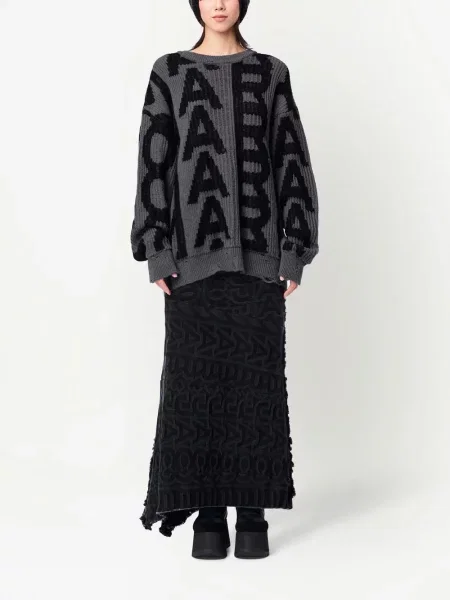 Svetr Marc Jacobs s oděrkami šedý