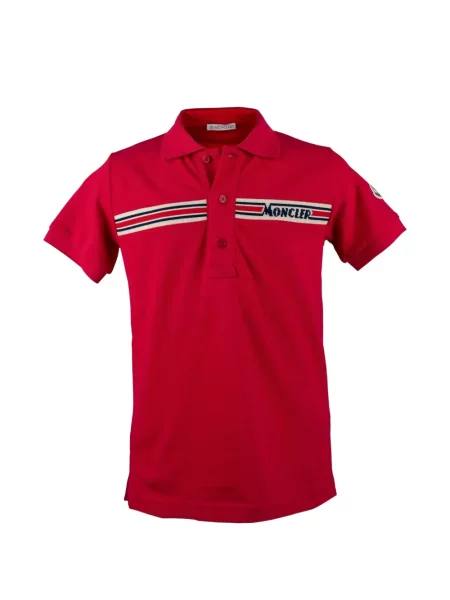 Koszulka polo dziecięca Moncler Enfant czerwona