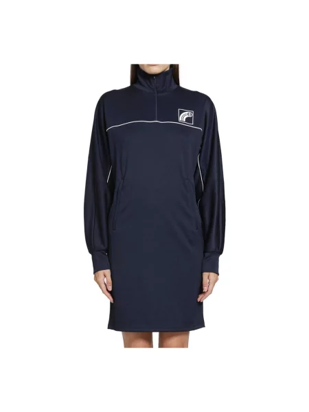 Krótka sukienka Mm6 Maison Margiela niebieska