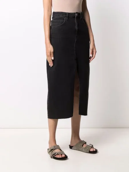 Fustă din denim One Teaspoon negru