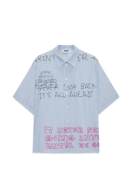 Pruhovaná košile Msgm modrá