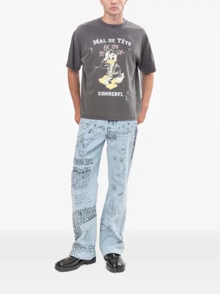 Tricou Domrebel cu imagine gri