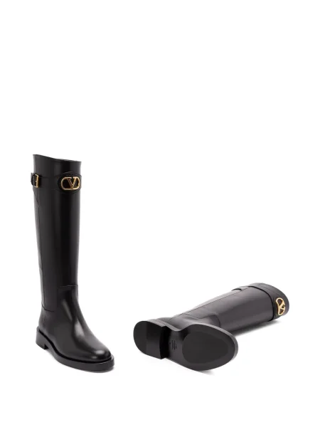 Botine Valentino Garavani din piele negru