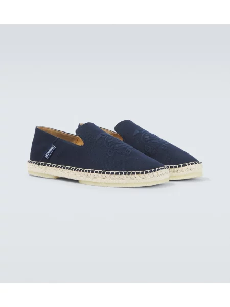 Platno espadrile Vilebrequin z vezenjem modra