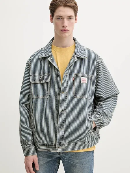 Яке Levi's преходен модел с уголемена кройка синьо