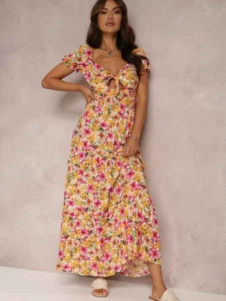 Rochie Alb-Galbenă Mothea alb