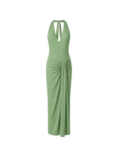 Rochie maxi Baobab cu volane verde