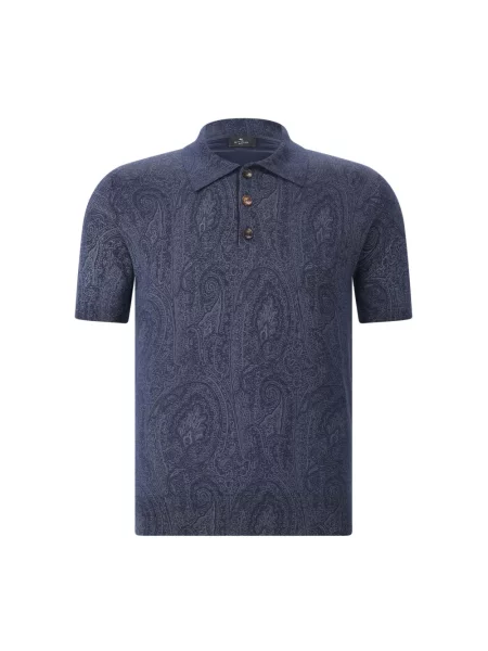Koszulka polo Etro niebieska