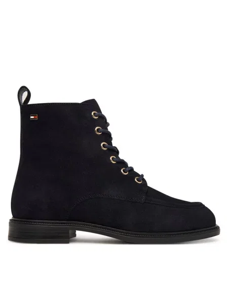 Tommy Hilfiger Trzewiki Enamel Flag Suede Lace-Up Boot granatowy