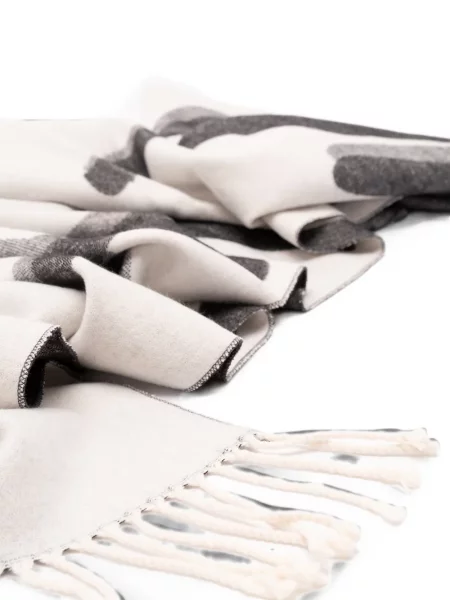 Fular Twinset cu franjuri negru