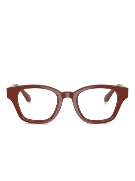 Правоъгълни слънчеви очила Giorgio Armani червено