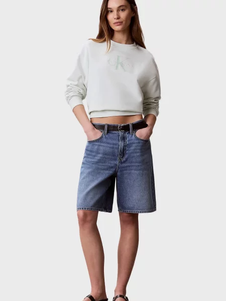 Махровый свитшот Calvin Klein Jeans мятного цвета