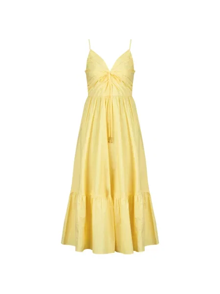 Rochie midi Michael Michael Kors din poplin galben