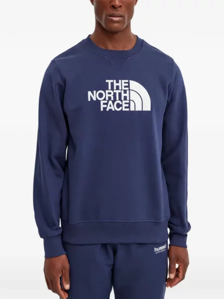 Hanorac crewneck The North Face cu imagine cu decolteu rotund albastru