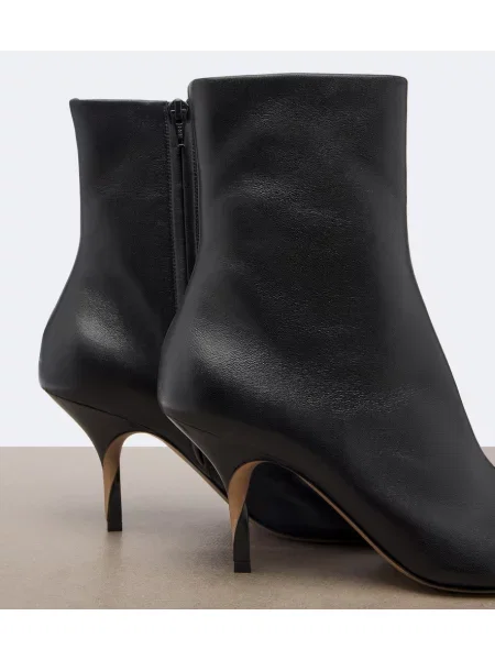 Cizme scurte Jacquemus din piele negru