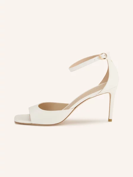 Stuart Weitzman Sandały Nudistia beige białe
