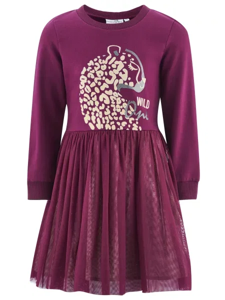 Happy girls Rochie crem roșu vin gri