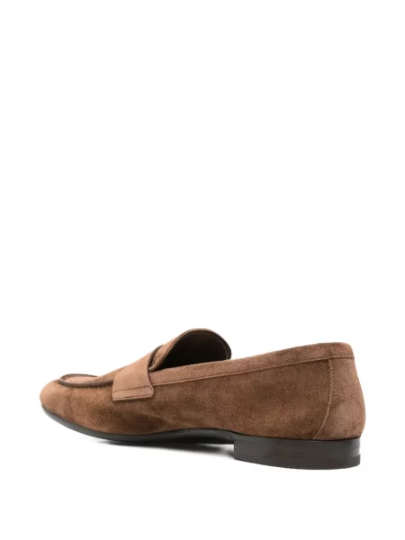 Pantofi loafer Prada din piele cu bretele maro