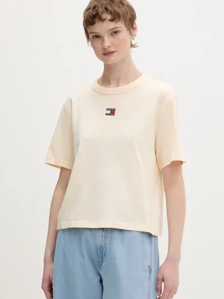 Tommy Jeans tričko béžová