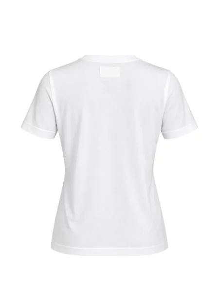 Tricou Maison Wheat cu decolteu rotund alb