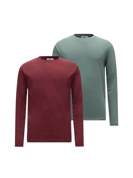ABOUT YOU Tricou Hassan verde deschis / bordeaux roșu