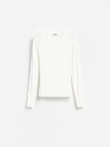 Reserved Tricou cu mânecă lungă cu conținut ridicat de crem