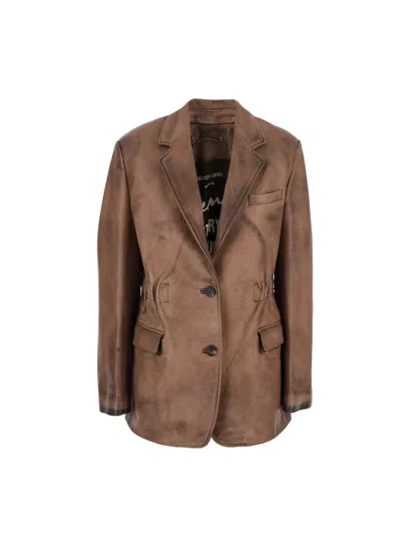 Marynarka Golden Goose skórzana złota