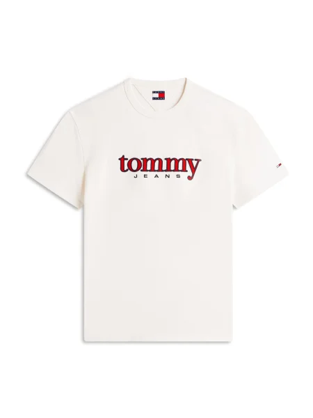 Tommy Jeans Tričko červená / černá bílá