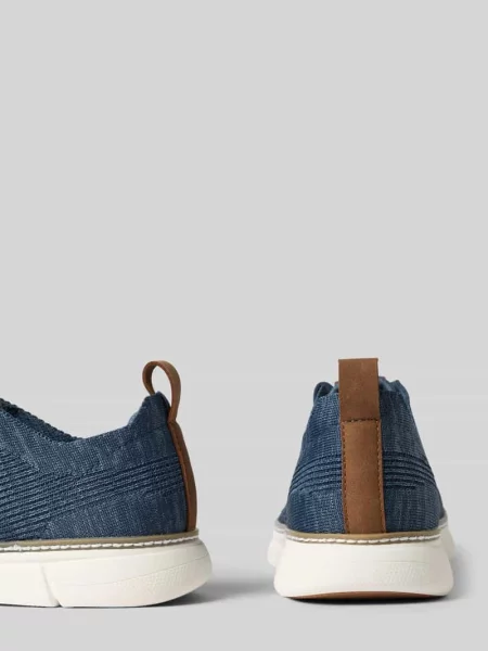 Sneakersy z wyhaftowanym logo model ‘Pasadena’ Bugatti niebieskie