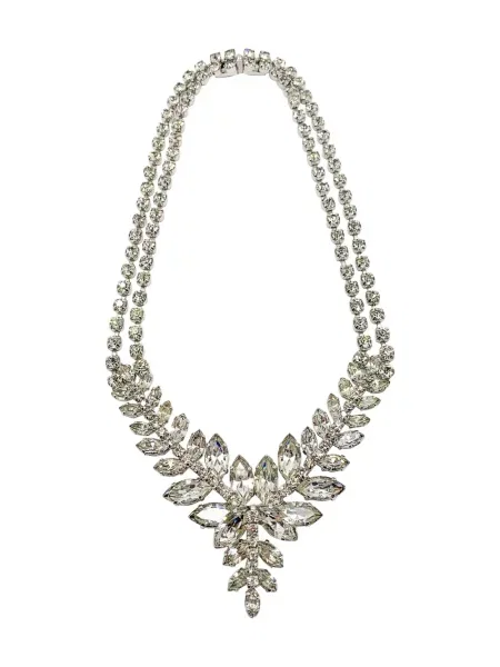 Colier Jennifer Gibson Jewellery de cristal argintiu