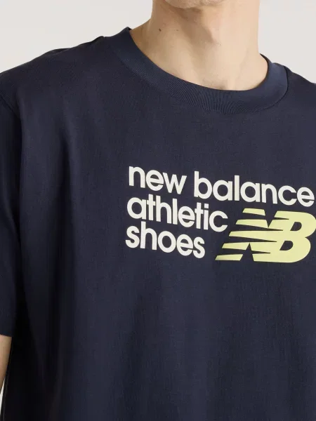 Футболка New Balance с лого синяя